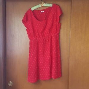 Fossil Red Patterned Silk dress